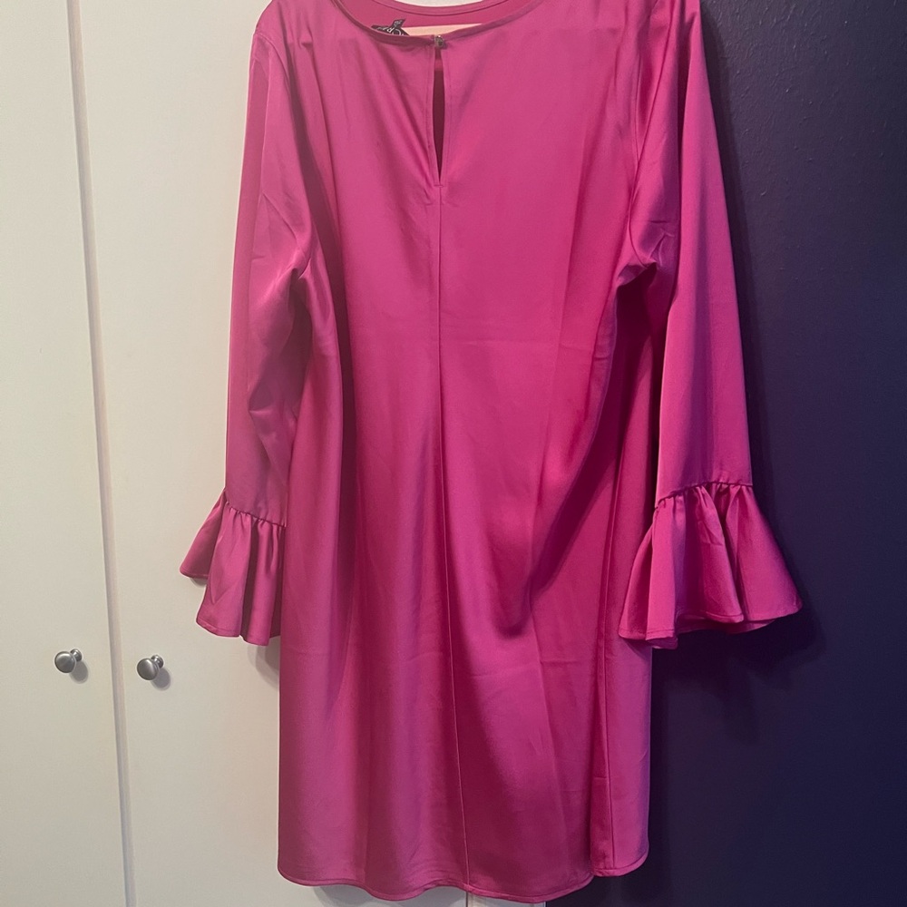 J. Crew Pink Sheath Dress with Long Bell Sleeves for Cocktail